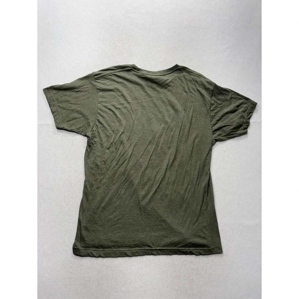 Tultex Mens Large Green Smooth Seven Seven Brew Coffee Graphic Tee Logo 202